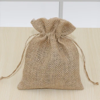 

Natural Jute Bag Drawstring Gift Bag Incense Storage Linen Bag Cosmetic Jewel Accessories Packaging Bag