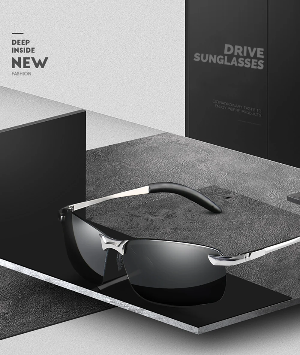 PHOTOCHROMIC SUNGLASSES WITH POLARIZED LENS - DRIVER AND FISHING GLASSES