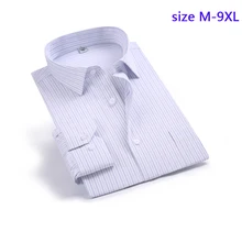 Новое поступление Весенняя рубашка Длинные рукава высокого качества вечернее негабаритных Осенняя мода мужской хлопок мужские большие размеры M-8XL9XL