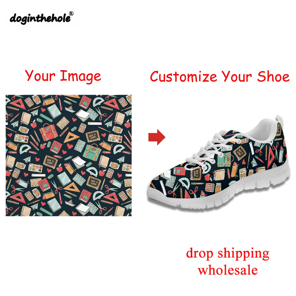

Doginthehole Customized with Own Logo Print Women Walking Shoes Outdoor Fitness Sports Shoes Ladies Comfortable Zapatillas Mujer