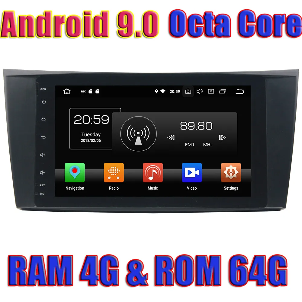 Wanuary Android 9 0 автомобильный ПК GPS навигация для Benz E Class W211 (2002 2008) CLS W219 (2004 2009) G W463 (2001