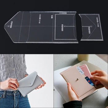 

Ladies hand bag wallet edition pattern DIY handmade leather template acrylic design durable template 18x11x1cm
