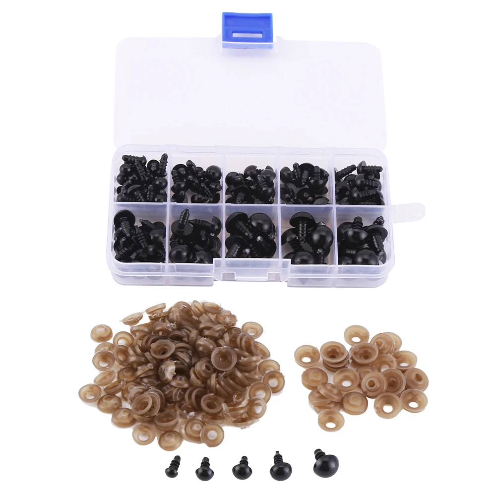 CCINEE 100PCs 6 8 9 10 12mm New Plastic Safety Eye For Teddy Bear Doll Animal