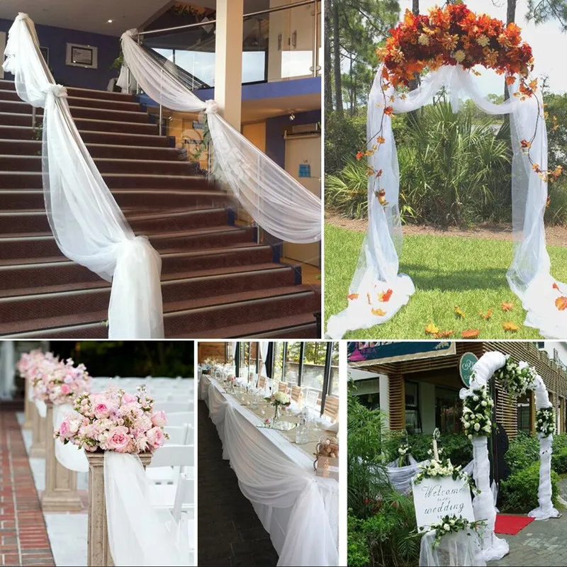 

48CMx5M Tulle Roll Crystal Fabric Organza Tulle Roll Spool Wedding Decoration Birthday Party Kids Baby Shower 5ZSH015