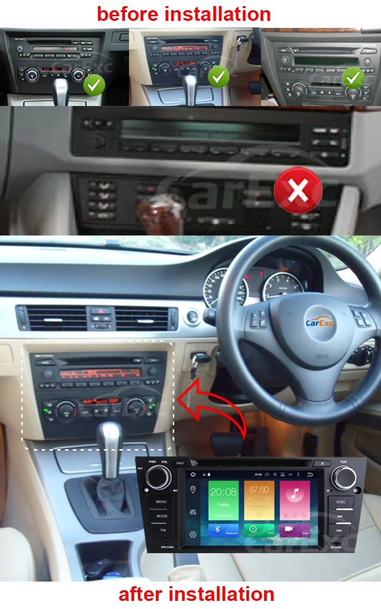 Cheap Octa-Core Android 9.0 FOR BMW 3 Series 320I 325I 330I 335I 2005-2011 E90 E91 E92 E93 Car Radio DVD GPS Navigation System Carplay 0