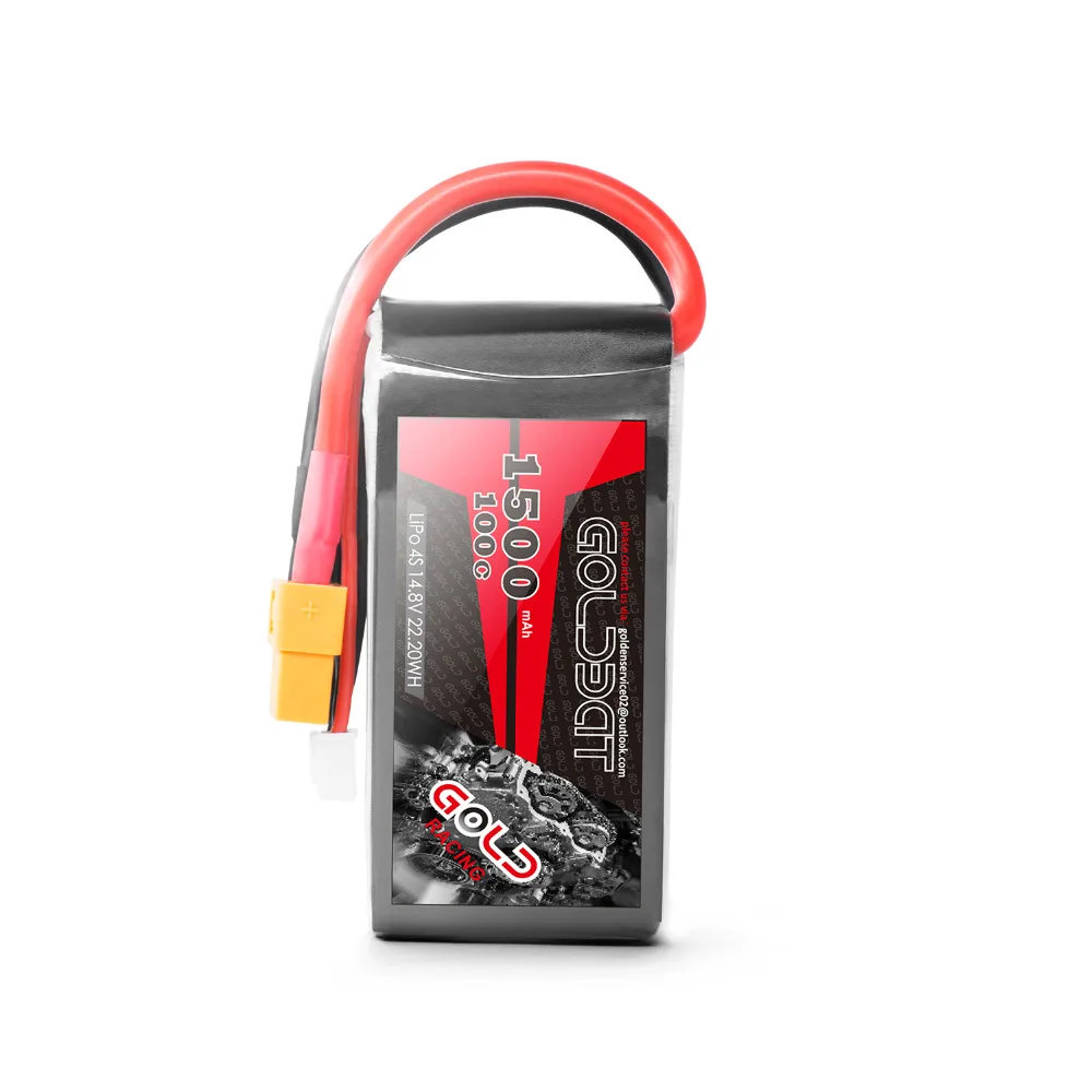 2 единицы GOLDBAT 1500mah Lipo батарея 14,8 v батарея Lipo 4S батарея 14,8 v lipo Дрон батарея 100C с XT60 разъем для fpv rc грузовик