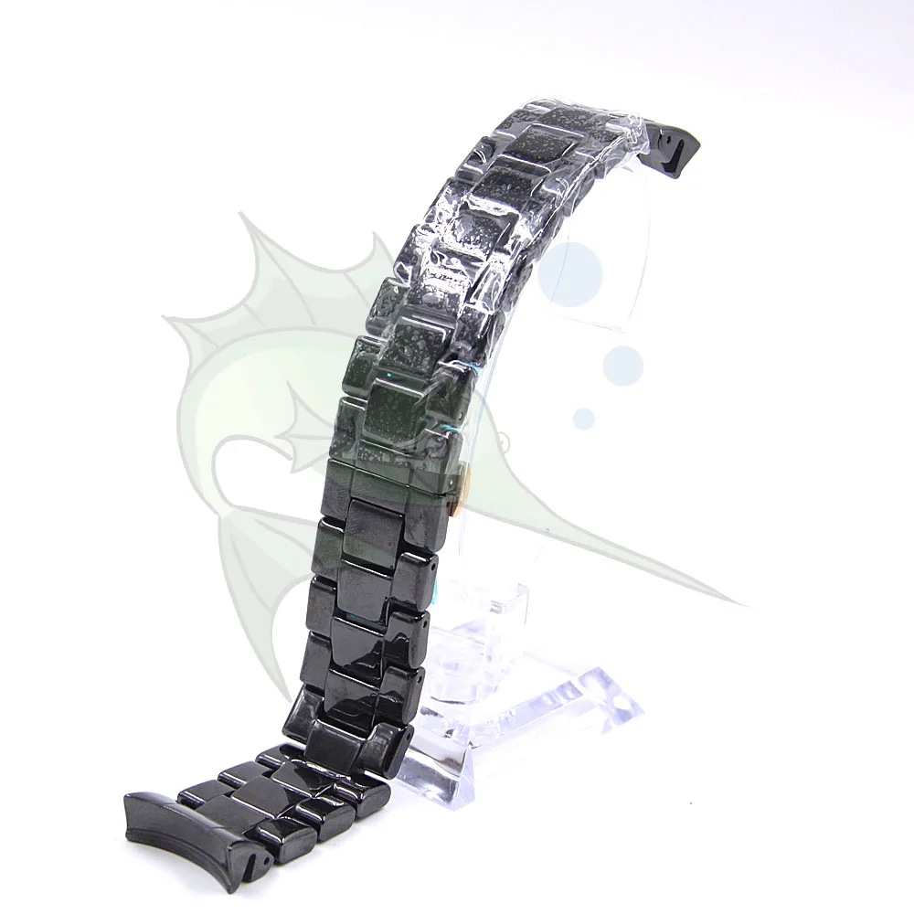 Высококачественный керамический ремешок для часов черного цвета с бабочкой и пряжкой, керамический ремешок для часов AR1410 AR1400, 22 мм керамический ремешок для часов