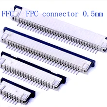 100 шт. FFC/fpc-коннектор для подключения ЖК-дисплея к 0,5 мм 4 Pin 5 6 7 8 10, 12, 14, 16, 18, 20, 22, 24, 26 28 30P ящик Тип ленты плоский разъем верхнего контакта