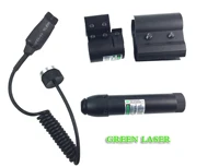 Тактический 501 красный/зеленый лазерный прицел Регулируемый 5 мВт охотничий Красный лазерный прицел набор для стрельбы из винтовки пистолета с двумя креплениями - Цвет: Зеленый