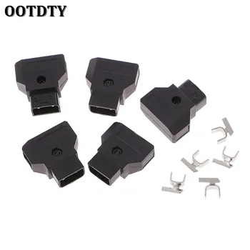 

OOTDTY 5pcs ABS DTAP D-Tap Plug DIY for DSLR Rig power cable V-mount Anton C Battery Male Plug