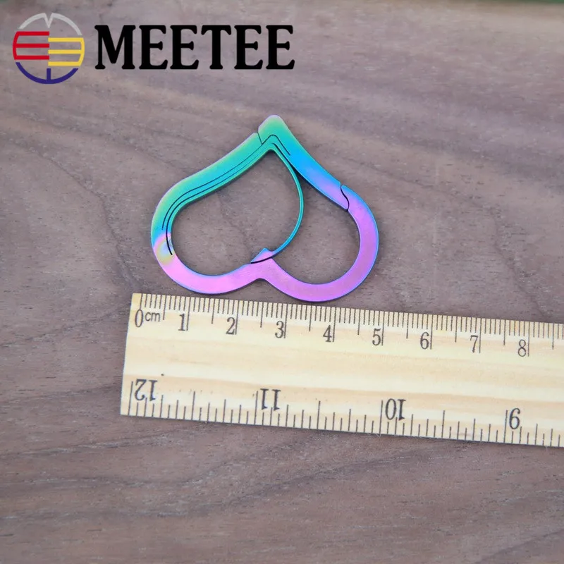 2pcshigh качество MEETEE heartShape Открытый выживания веревка Paracord браслетная застежка для