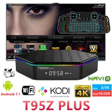 T95Z Plus Android7.1 KODI17.1 Smart TV BOX 2/3G Ram 16/32G Amlogic S912 Octa Core Dual WiFi 1000M 3D 4K Media player Set top box