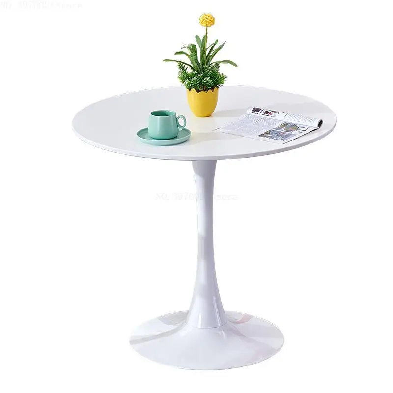 Современный минималистичный обеденный стол маленький круглый стол продаж офис для переговоров приемный стол круглый для столика в кафе