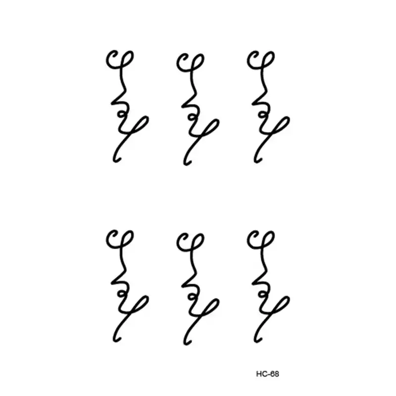 Body Art Waterproof Temporary Tattoos Paper For Men And Women Simple 3d Love Character Design Tattoo Sticker Wholesale Hc1068