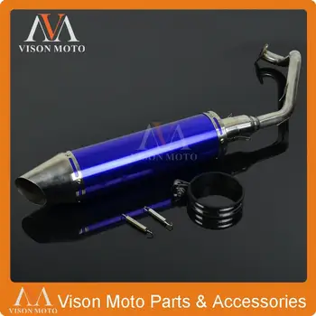

Chrome Exhaust System Muffler Pipe For GY6 125 150 152QMI 157QMJ Motorcycle Motor bike