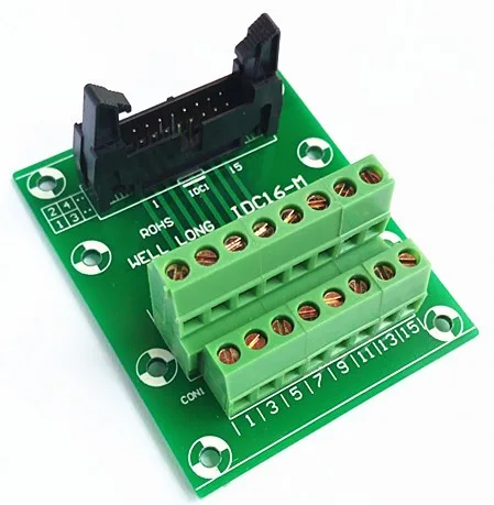 IDC16 2x8 штифтов 0," Мужской Разъем коммутационная плата, клеммный блок, разъем