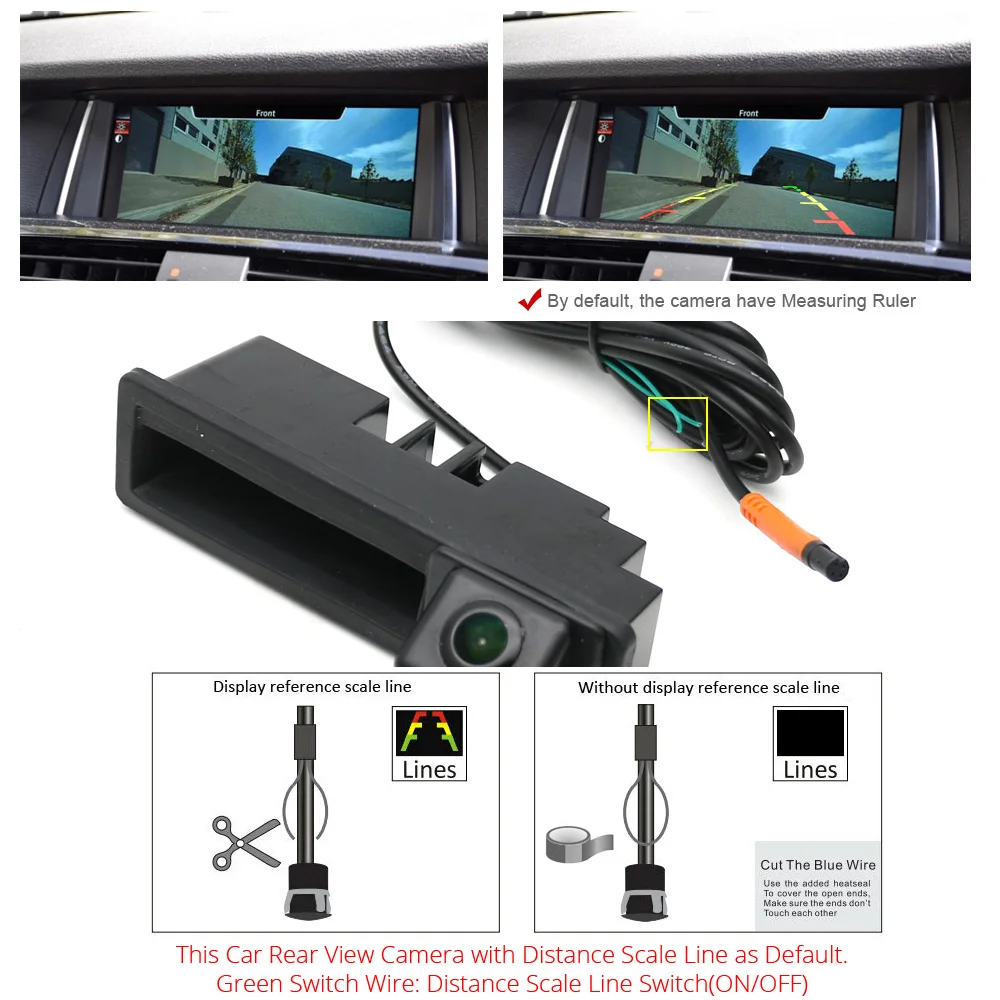 Автомобильная ручка багажника камера заднего вида для Audi A3 A4 A6L S5 Q7 автомобильная парковочная резервная HD камера заднего вида