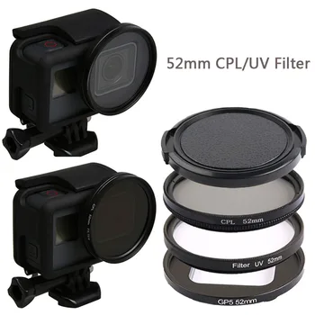 

52mm UV Lens Filter Protection CPL Circular Polarizing Lens Filter For GoPro Hero 7 6 5 Black Go Pro Action Camera Accessories