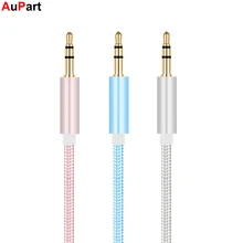 1 м аудио кабель 3,5 мм до 3,5 мм Автомобильный AUX кабель папа-папа кабель золотой разъем шнур для iPhone samsung Xiaomi huawei Автомагнитола