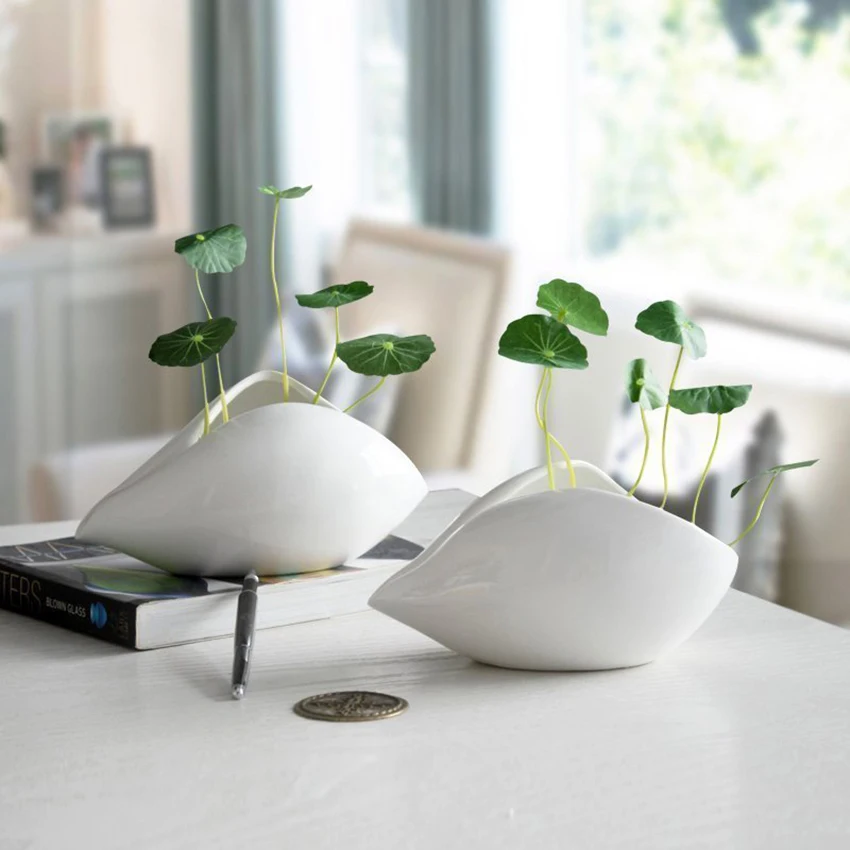 

Modern Creative shell vase Ceramic & Porcelain vases Furnishing decorative crafts Tabletop Flowerpot home decoration accessories