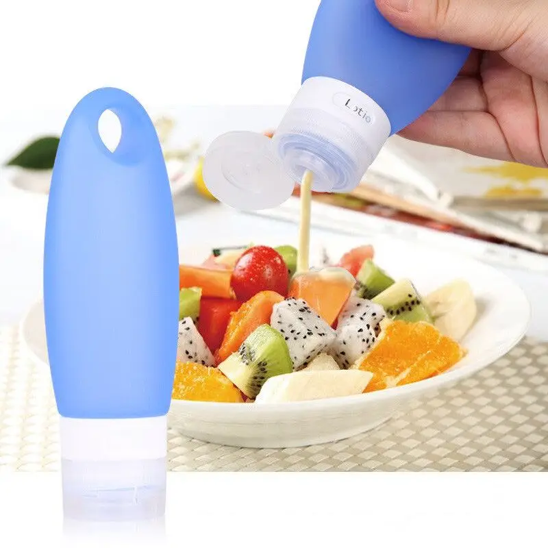 

98 ml Silicone Sauce Squeeze Bottle ,Salad Dressing Containers,Portable Soft Leak Proof Squeezable Bottle for Salad Sauce