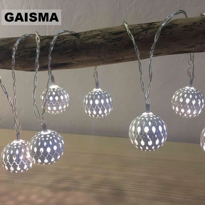 

1.5M 3M 6M Battery Operated Ball LED String Lights Christmas Garland Fairy Lights Decoration For Holiday Party Wedding Lighting