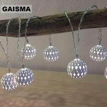 1.5M 3M 6M Battery Operated Ball LED String Lights Christmas Garland Fairy Lights Decoration For Holiday Party Wedding Lighting 1.5M 3M 6M Battery Operated Ball LED String Lights Christmas Garland Fairy Lights Decoration For Holiday Party Wedding Lighting