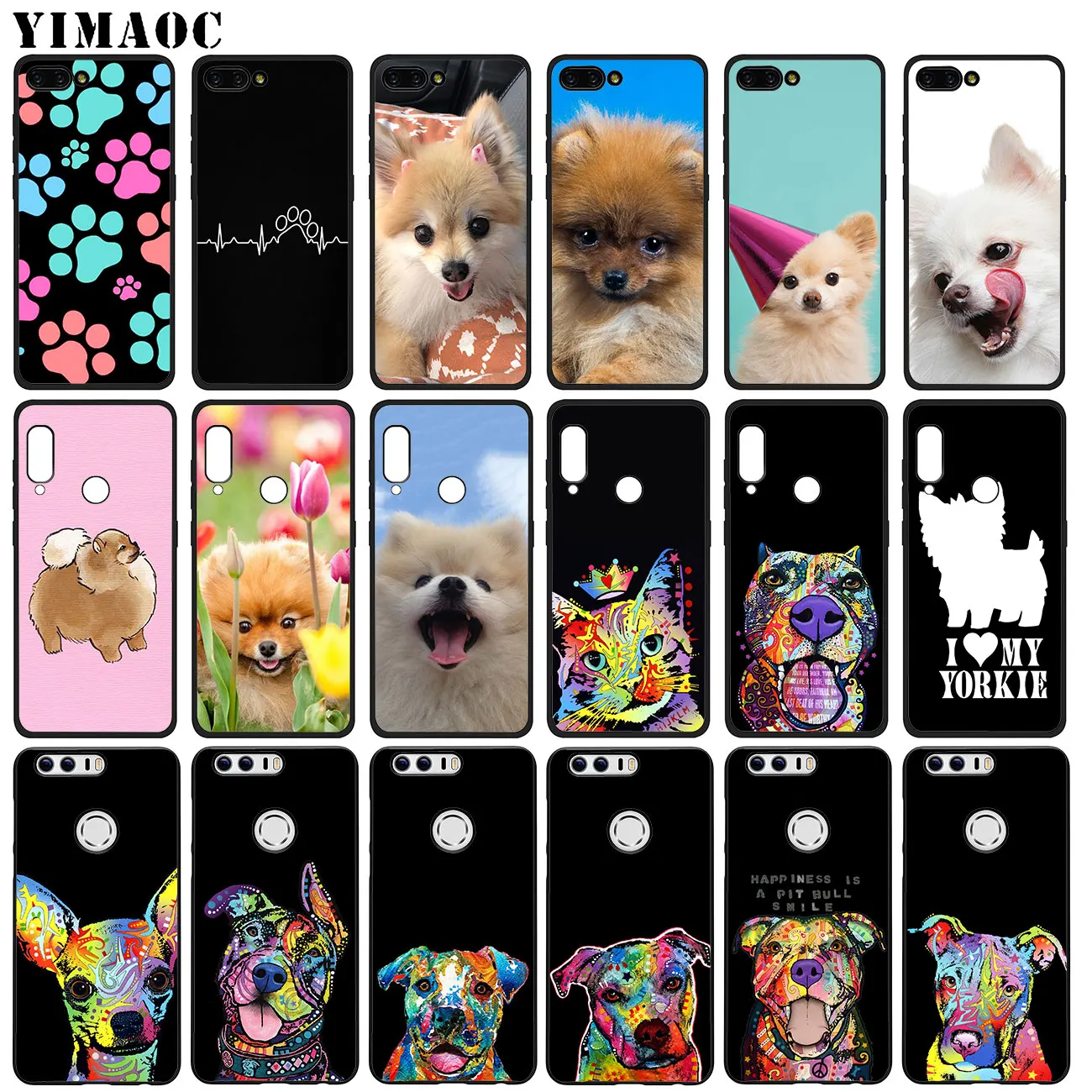 YIMAOC Pitbull Померанский Мягкий силиконовый чехол для телефона Huawei Honor 20 Pro 8C 8X 8 9 9X 10 Lite