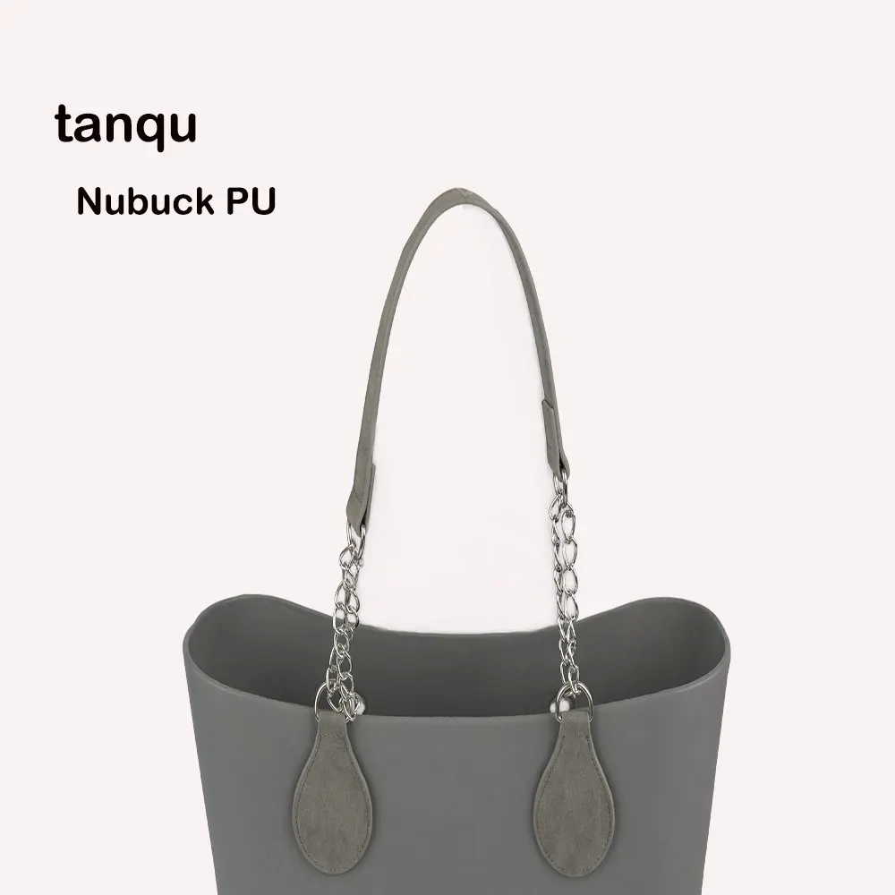 Tanqu 1 пара ручка из нубука и кожи с цепочкой полиуретана со слотом для O Bag EVA Obag