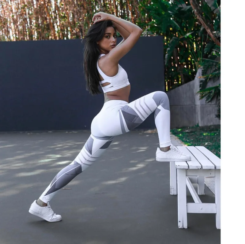 

Geometry Printing High Waist Womens Leggings High Waist Leisure Sports Workout Pants Ropa Deportiva Mujer Gym Ey*