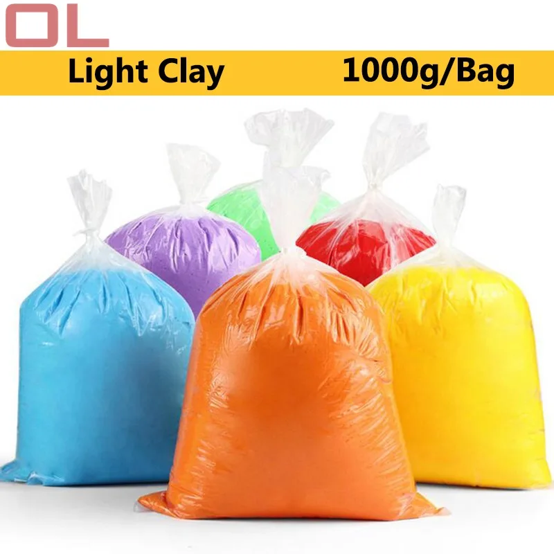 OL 1000g/Bag Slime Magic Clay Polymer Clay Super Light Clay Slime Soft Plasticine Learning Education Toys For Children OL 1000g/Bag Slime Magic Clay Polymer Clay Super Light Clay Slime Soft Plasticine Learning Education Toys For Children