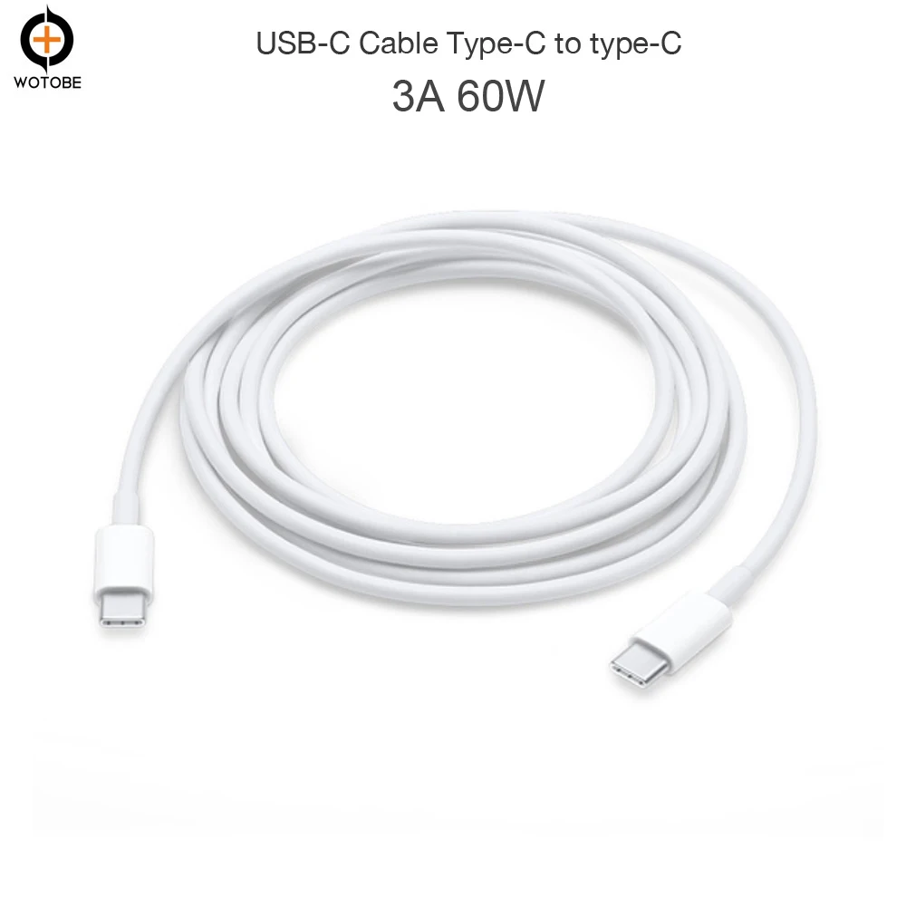 USB-C кабель для зарядки 2 м USB2.0 3A Быстрая зарядка подходит для MacBook/Pro/Воздушный iPad Pro и 29 Вт 30 Вт 61 Вт 87 Вт type-C адаптер питания