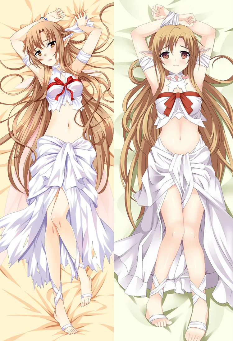 Аниме Sword Art Online Kirigaya Kazuto& Yuuki Asuna& Ayano Keiko& Asada Shino Подушка «Dakimakura» обнимающая наволочка