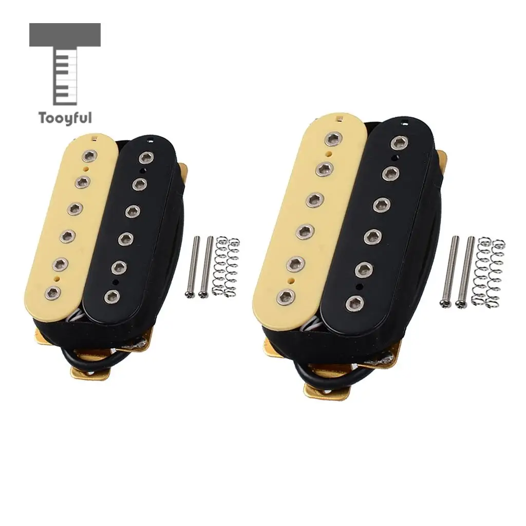 Tooyful Durable 1 Set Metal Guitars Humbucker Pickup with Screws Springs Musical Instrument Parts DIY