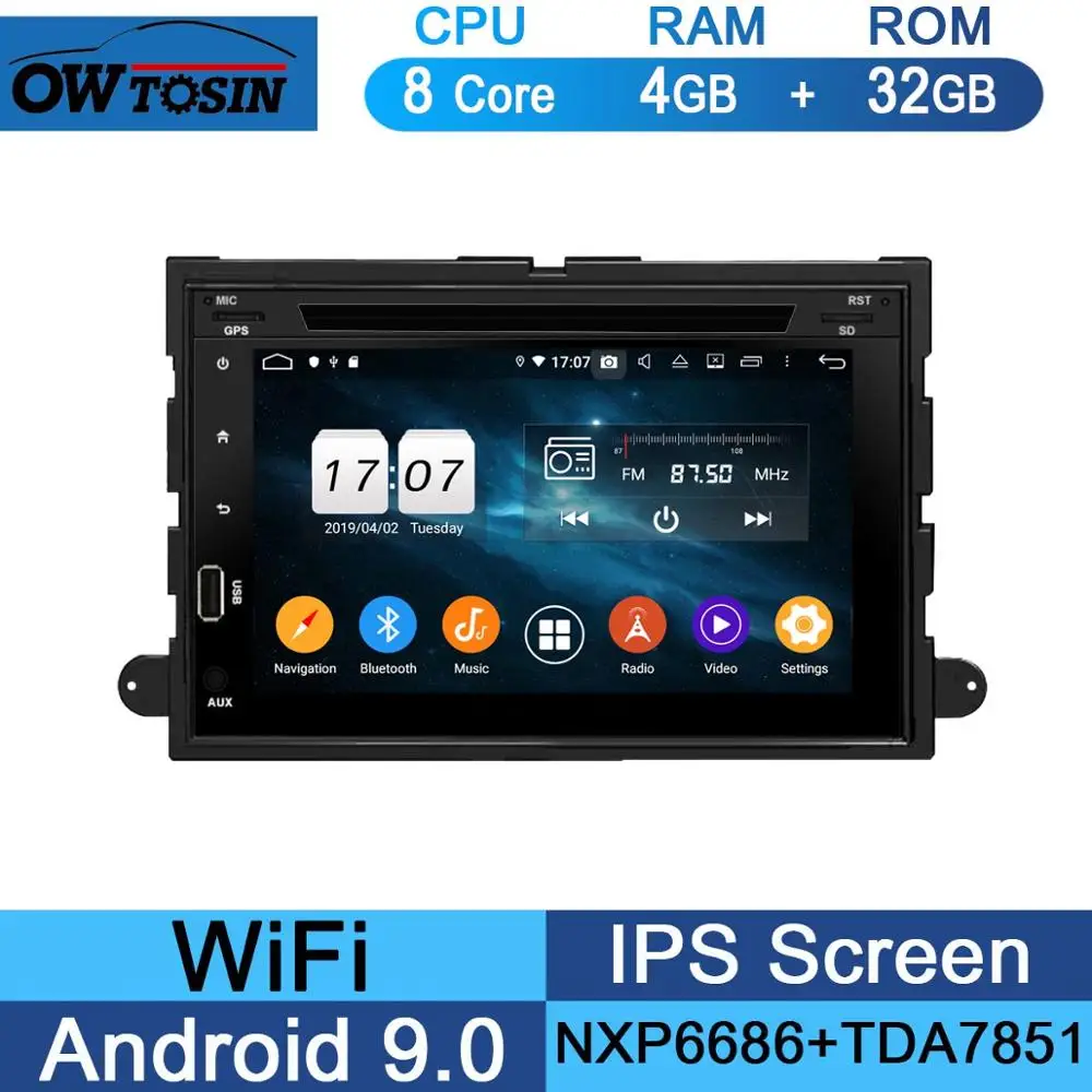 " ips 1024*600 8 ядерный 4G+ 64G Android 9,0 автомобильный dvd-плеер для Ford F150 Mustang Expedition Explorer Fusion 2006 2007-2009 радио - Цвет: 32G