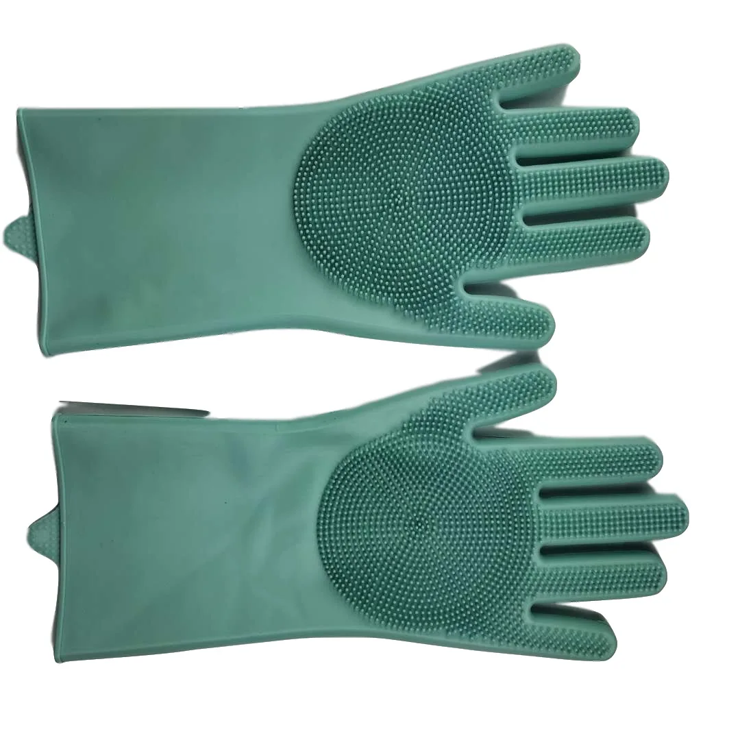 2 шт./пара обеими руками магия силиконовые резиновые перчатки для мытья посуды eco-friendly скруббер для многоцелевой Кухня Ванная комната