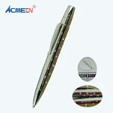 ACMECN Hi-tech инкрустация кристаллами шариковая ручка с 45 шт. покрытая кристаллами серебряная металлическая тяжелая ручка превосходного уровня кристальная Алмазная ручка