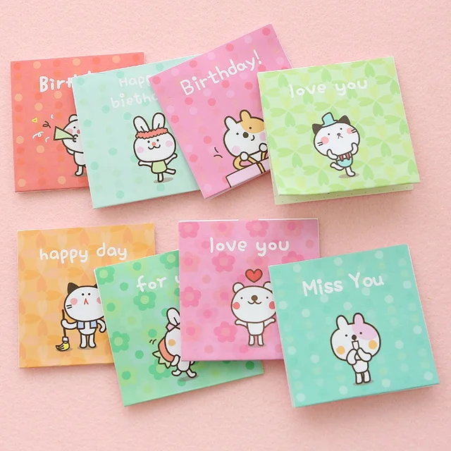 2016 postcards best selling 8pcs lot cute 3d postcard cute postcards
