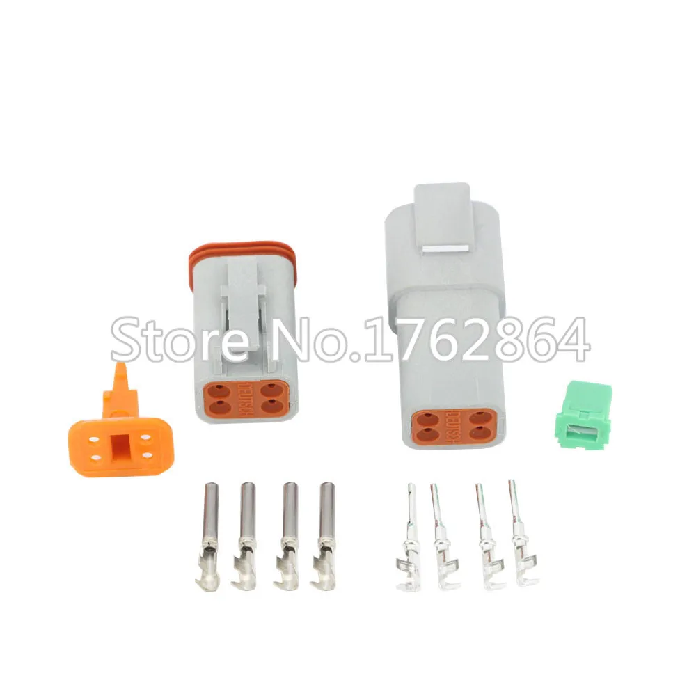 50 Sets DJ3041Y 1.6 11/21 Deutsch Connectors 4 Pin DT04 4P/DT06 4S ...