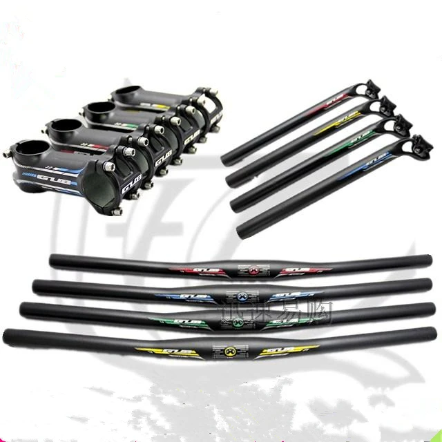 

Professional Mountain Bike Cycling Handlebar + Seatpost + Stem Cycling MTB Handlebars Sets Bicycle Parts Matte 2 styles