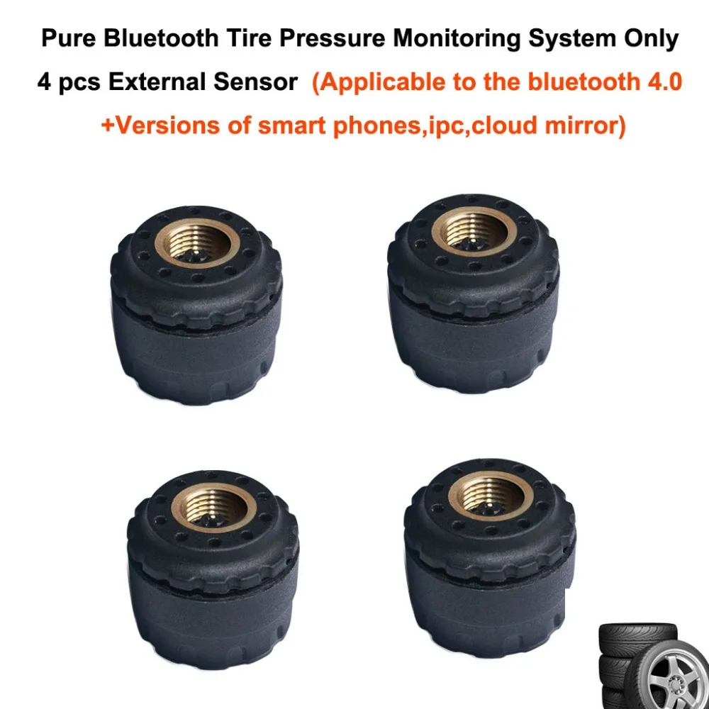 

Intelligent Pure Bluetooth Tire Pressure Monitoring System 4pcs External Sensor