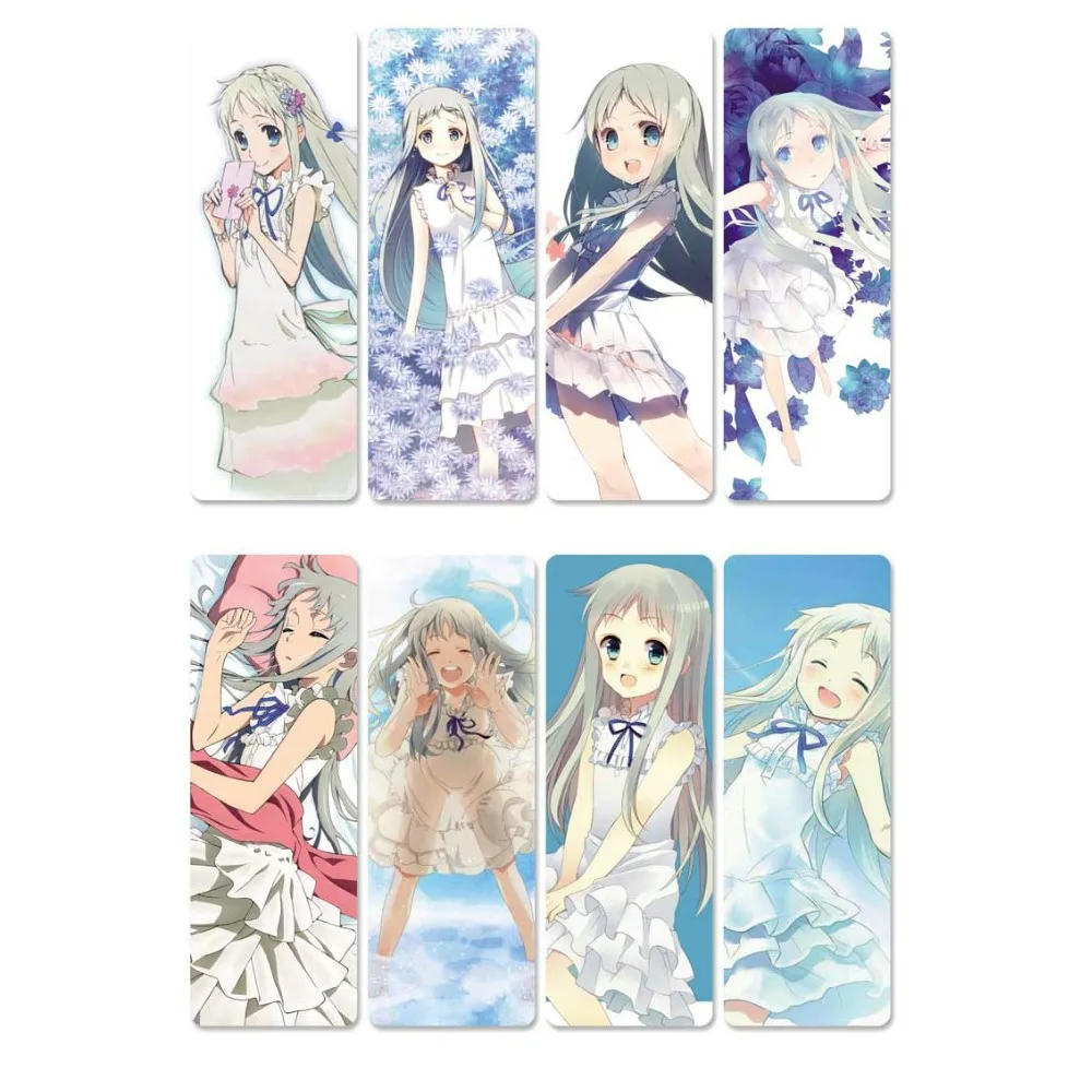 

8pcs ANOHANA Anime Bookmarks Waterproof Transparent PVC Plastic Bookmark Beautiful Book Marks Gift