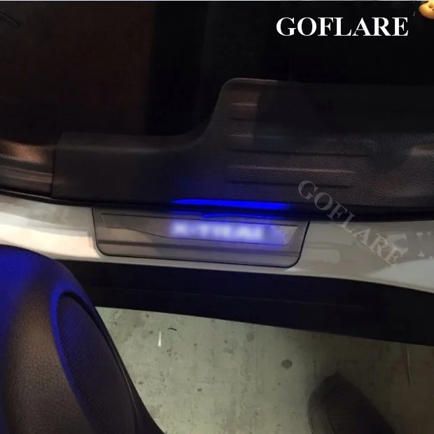 

Car Styling for Nissan x-trail T32 accessories 2014-2017 x trail led auto door sill illuminated sills scuff plates thresholds