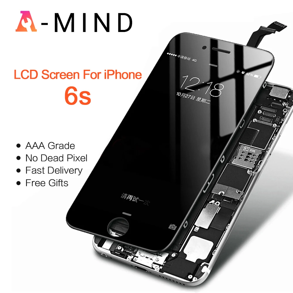 AAA+++ For iPhone 6 6S PLUS LCD Full Assembly With Camera Home Button Touch Screen 5S Display Replacement Completed | Мобильные
