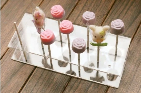 

11 holes High Transparancy Acrylic Cake Pop Display Stand Holder Lollipop U shaped Display