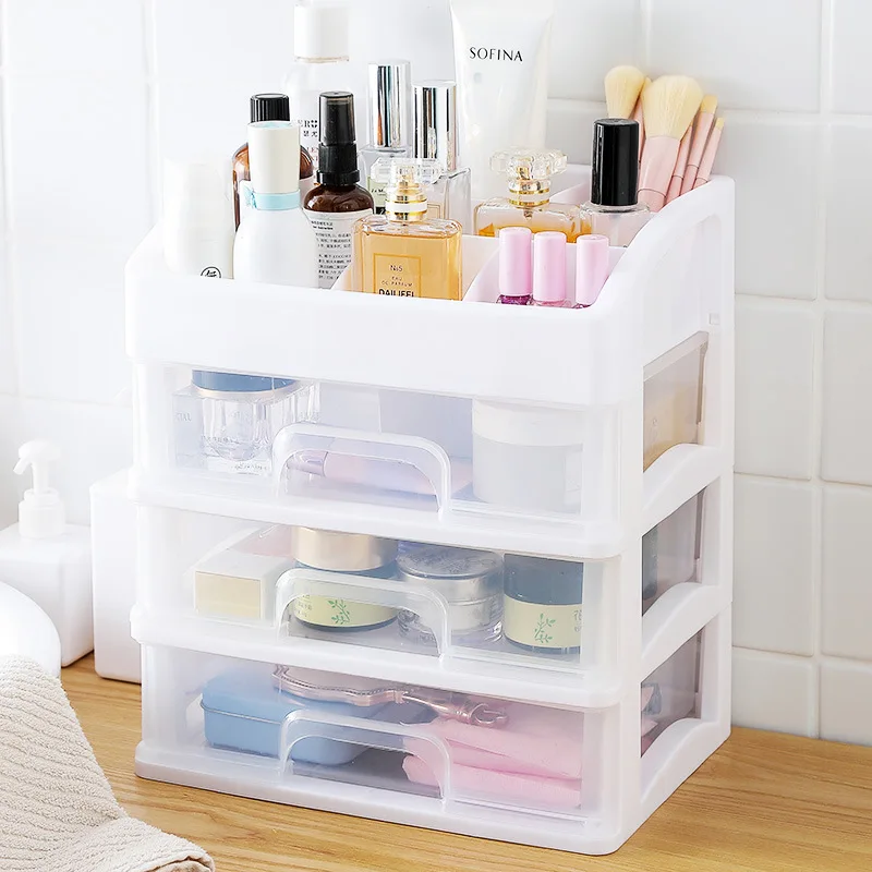  Makeup Organizer Drawers Plastic Cosmetic Storage Box Jewelry Container Make Up Case Makeup Brush H