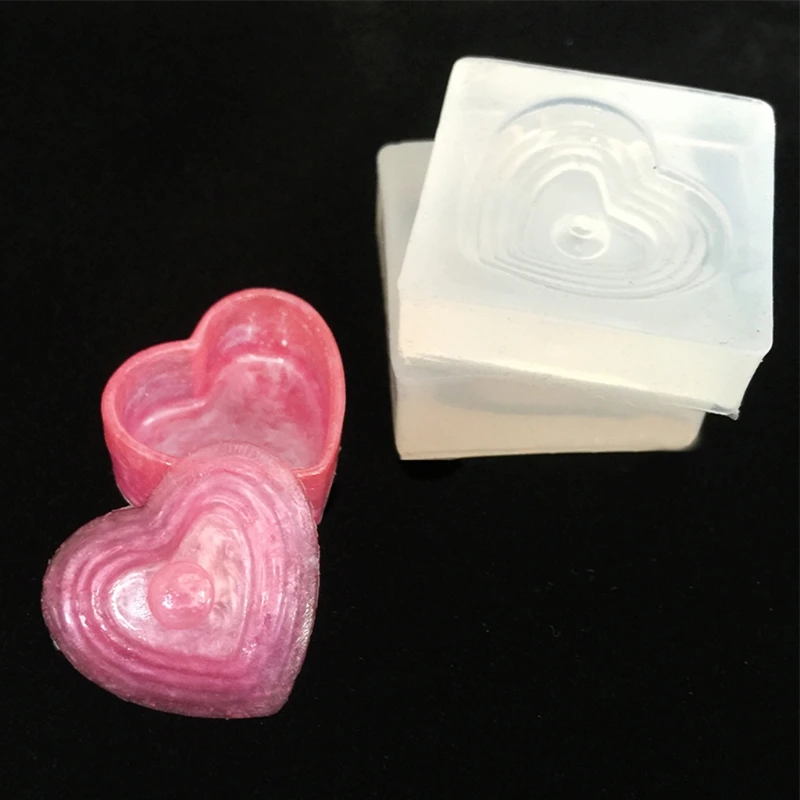 Ювелирные изделия плесень Сердце фигуры, делая кулон силиконовые смолы для торта DIY Craft Инструменты