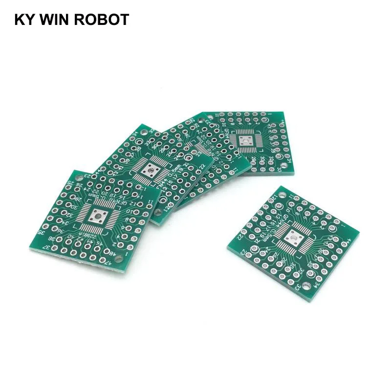2Pcs QFN44 QFP48 QFP44 Pqfp Lqfp Turn To Dip Smd Adapter To Board pu