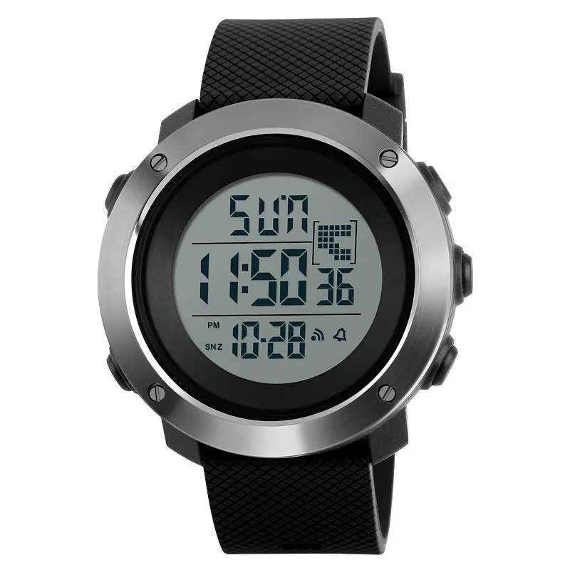  Men Sports Watches Chrono Double Time Digital Wristwatches 50M Water Resistant LED Display Watch Relogio Masculino 1268 BAMOER