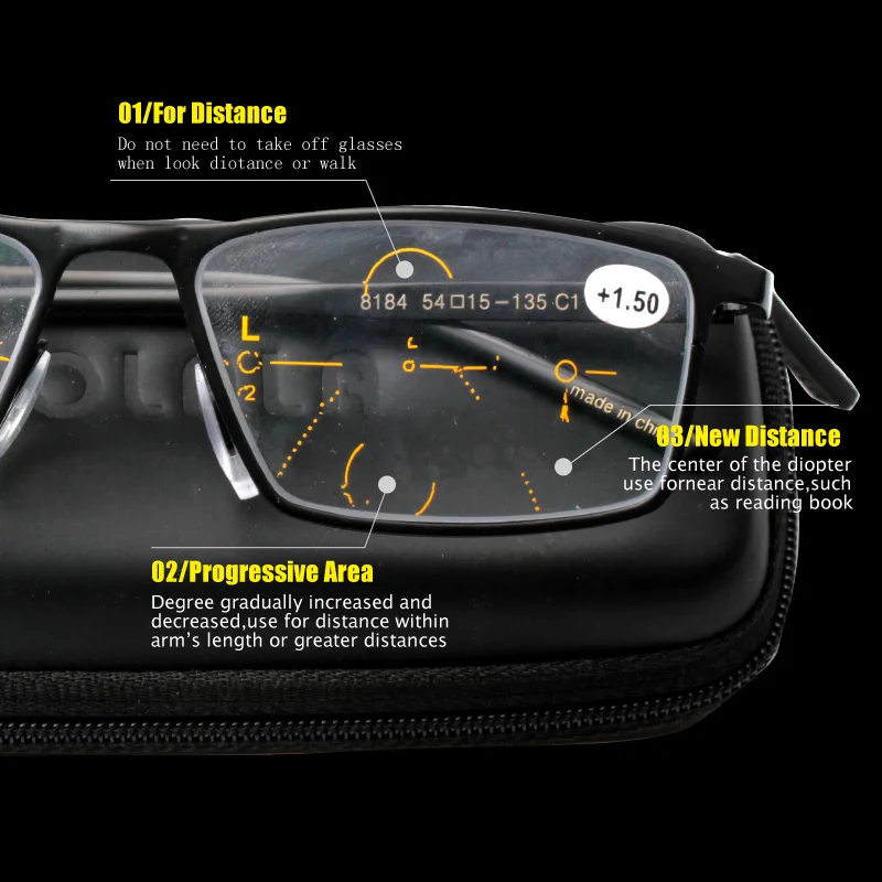SOOLALA полный оправе Multifocal чтения стекло es женские мужские прогрессивные очки для чтения при пресбиопии дальнозоркость Multifocal